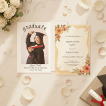Cartão de Foto de Anúncio de Formatura Personaliza