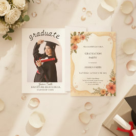 Cartão de Foto de Anúncio de Formatura Personaliza