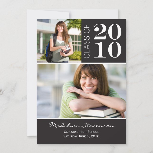 Cartão de Foto de Anúncio de Graduação (Frente)