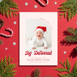 Cartão de Foto de Anúncio de Nascimento de Bebê No