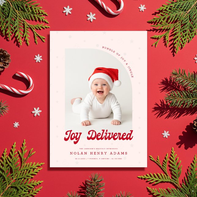 Cartão de Foto de Anúncio de Nascimento de Bebê No (Criador carregado)