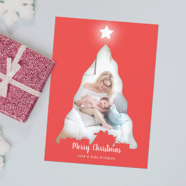 Cartão de Foto de Árvore de Natal