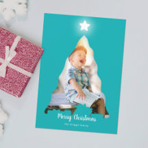 Cartão de Foto de Árvore de Natal