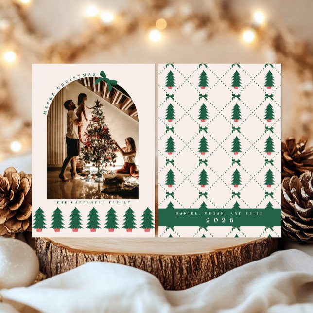 Cartão de Foto de Árvore de Natal Moderna (Criador carregado)