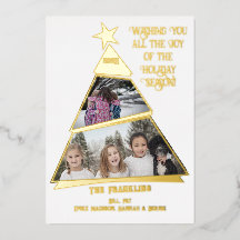 Cartão de Foto de Árvore Inclinada Geométrica Mode