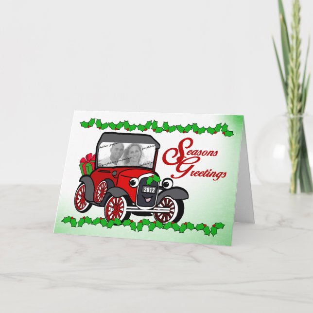 cartão de foto de carro antigo (Frente)