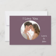 Cartão de Foto de Casal Personalizado com Nomes Ro