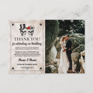 Cartão de Foto de Casamento de Ação de Graças do D