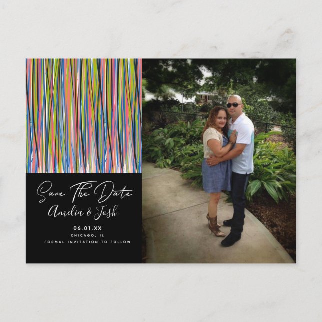 Cartão de Foto de Chindi Abstrato para Salvar a Da (Frente)