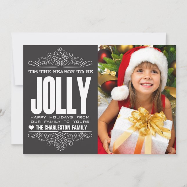 Cartão de Foto de Família das Férias de Natal É Ép (Frente)