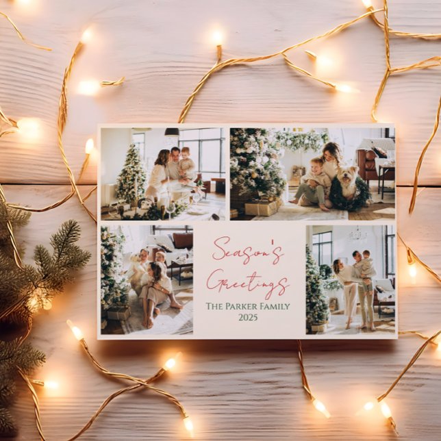 Cartão de Foto de Família de Natal Alegre (Criador carregado)