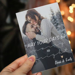 Cartão de Foto de Férias com Letra Bonita Merry An