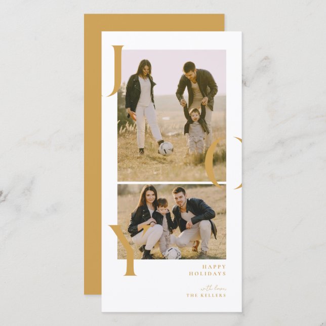 Cartão de foto de férias de colagem de fotos 2 Min (Frente/Verso)