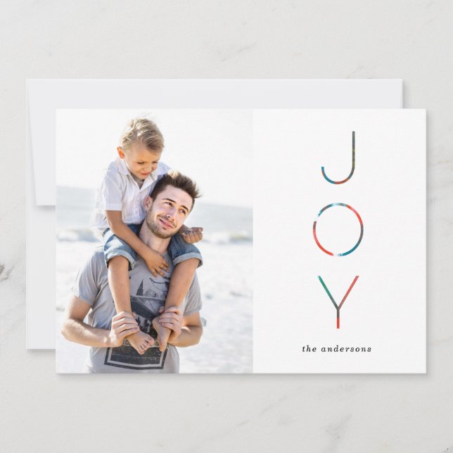 Cartão de foto de férias Painted Joy (Frente)