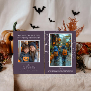 Cartão de Foto de Halloween da Temporada Assustado