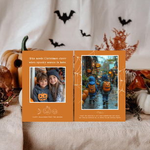 Cartão de Foto de Halloween da Temporada Assustado
