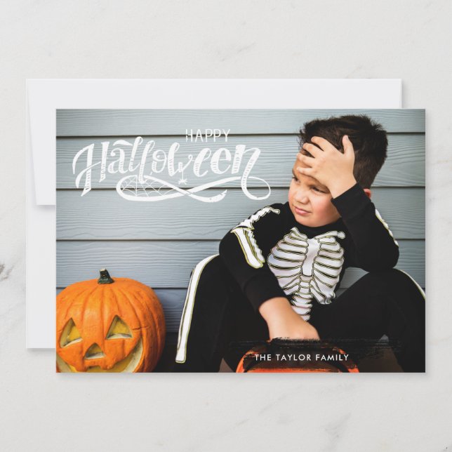 Cartão de Foto de Halloween | Roteiro Espetacular (Frente)