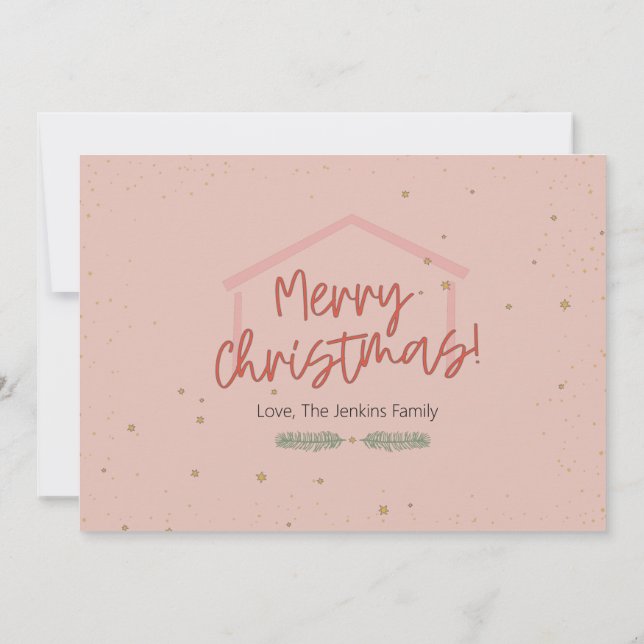 Cartão de foto de Natal 'Considere tudo como alegr (Verso)