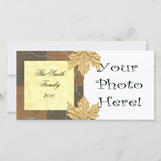 Cartão de foto de Outono/Feriado (Frente)