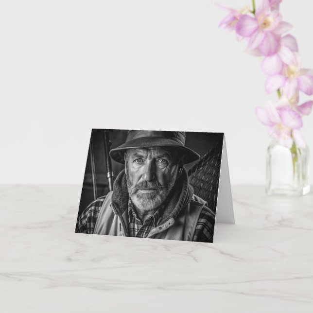 Cartão de Foto de Pesca dos Anos 90 (Orquídea)