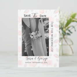 Cartão de Foto de Salvar a Data de Casamento Moder