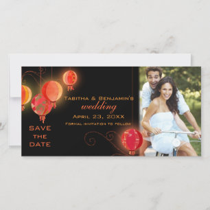 Cartão de Foto de Salvar a Data do Casamento Lante