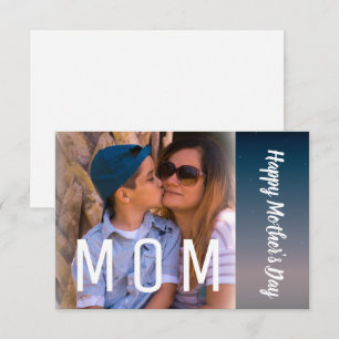Cartão de Foto do Dia das Mães com Efeito Ombre Mo