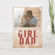 Cartão de Foto do Dia do Pai com Melhor Menina em 