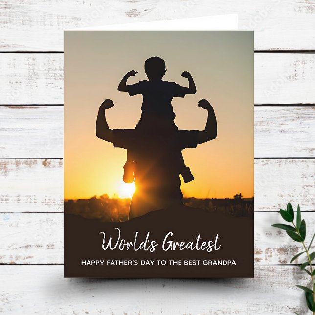 Cartão de Foto do Dia dos Pais do Avô Mais Incríve (Criador carregado)
