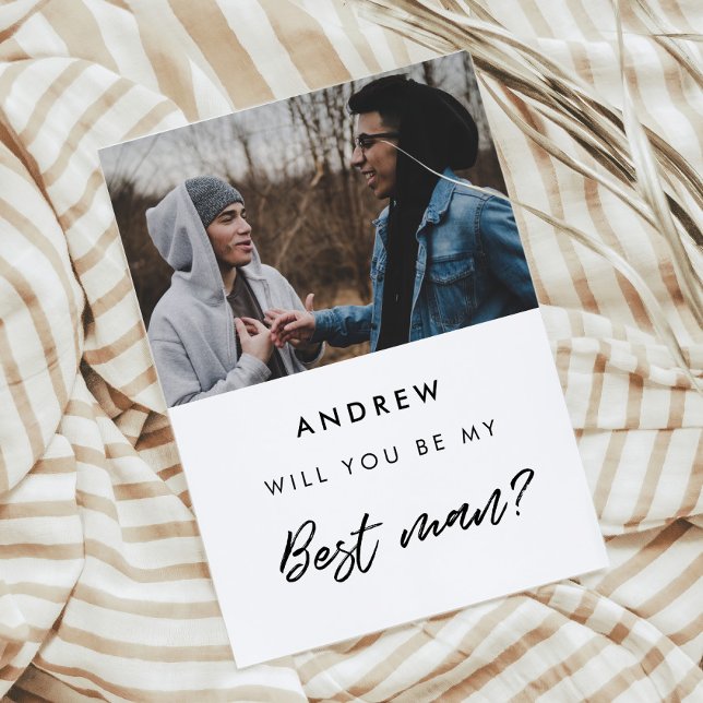 Cartão de foto do padrinho moderno (Criador carregado)