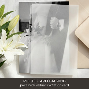 Cartão de Foto e Detalhes para Convite de Vellum