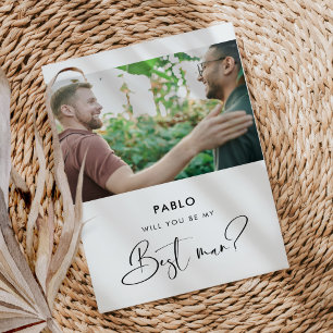 Cartão de foto elegante moderno Você será meu padr