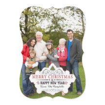 Cartão de Foto em Forma Curva Vintage