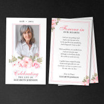 Cartão de Foto Memorial Floral Para Sempre em Noss