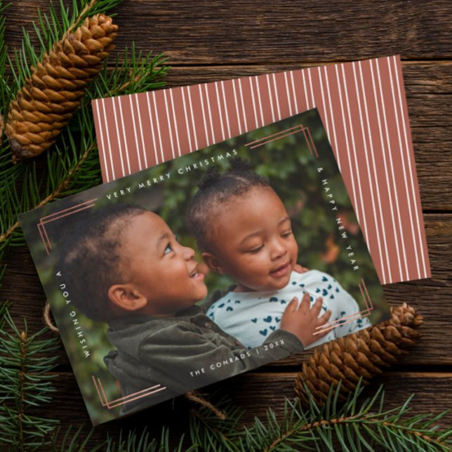 Cartão de foto moderno de Natal com uma imagem (Criador carregado)