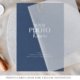 Cartão de Foto para Convite de Casamento em Vellum