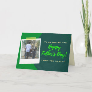 Cartão de Foto Personalizado Feliz Dia dos Pais