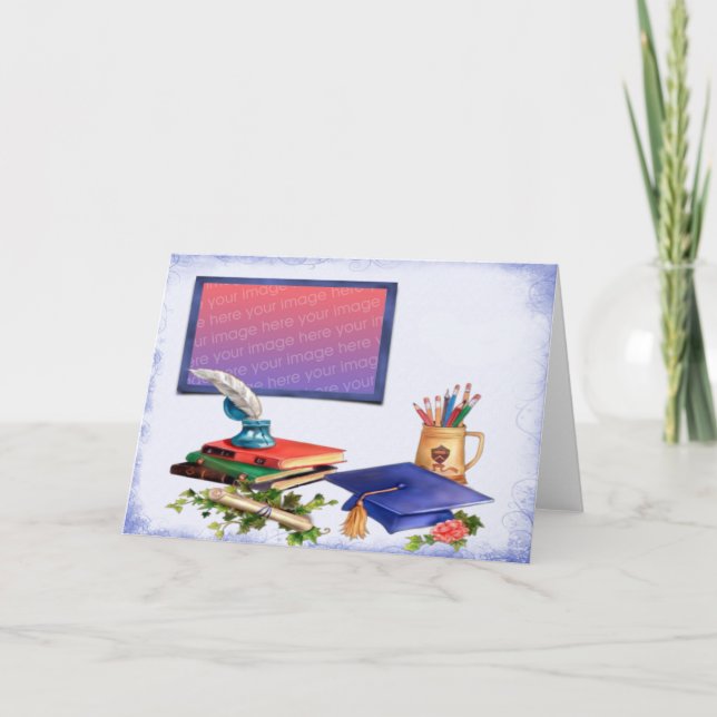 Cartão de Foto sobre Graduação da Escola (Frente)
