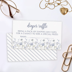 Cartão de fralda de chá de fraldas de flor selvage