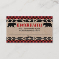 Cartão de fralda de chá de fraldas do urso Lumberj