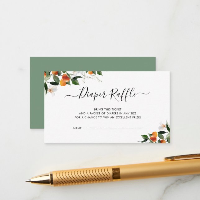 cartão de fralda de citrinos (Frente/Verso In Situ)