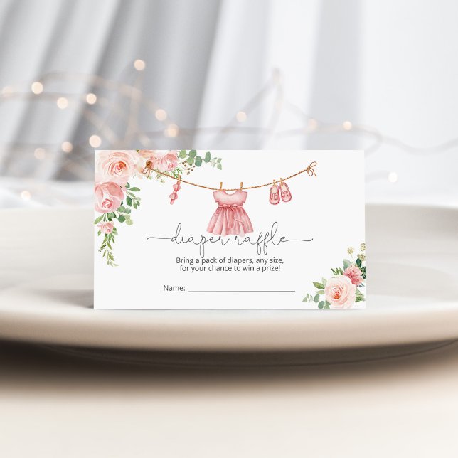 Cartão de Fralda de linha de fecho da Baby Girl (Criador carregado)