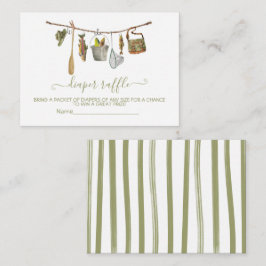 Cartão de Fralda Raffle com palha de pesca