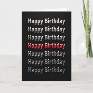 Cartão de Frase de Aniversário Carmesim
