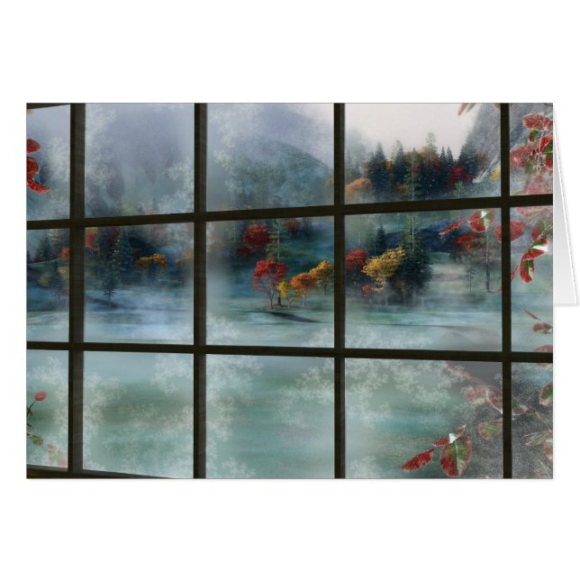 Cartão de Frost de outono Cwm (Frente Horizontal)