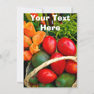 Cartão de fruta tropical personalizável