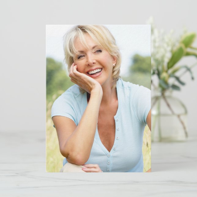 Cartão de fundo de aniversário do programa fotográ (Em pé/Frente)