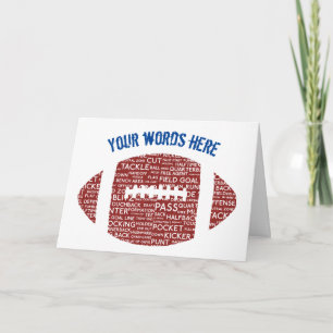 Cartão de Futebol Americano Personalizável