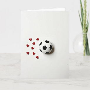 Cartão de Futebol de Coração