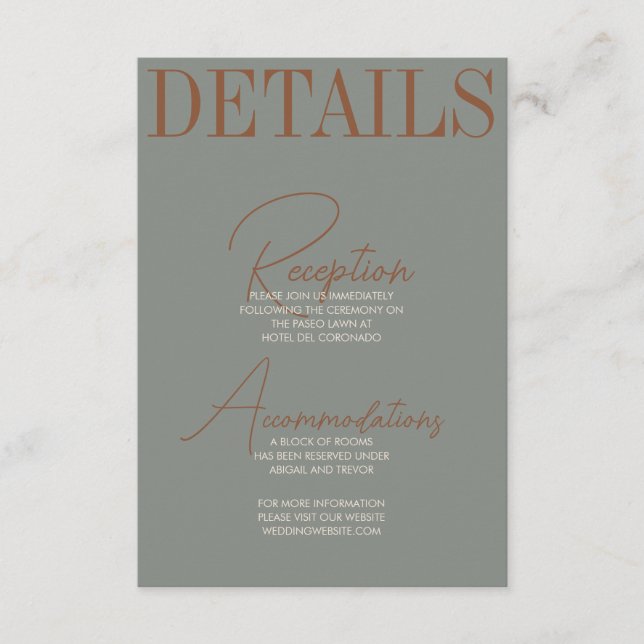 Cartão de gabinete automático em negrito e retrô (Frente)